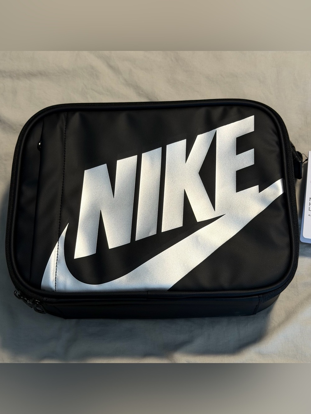 Nike Hard Shell Lunch Box 4L Black Silver Just Do It NWT